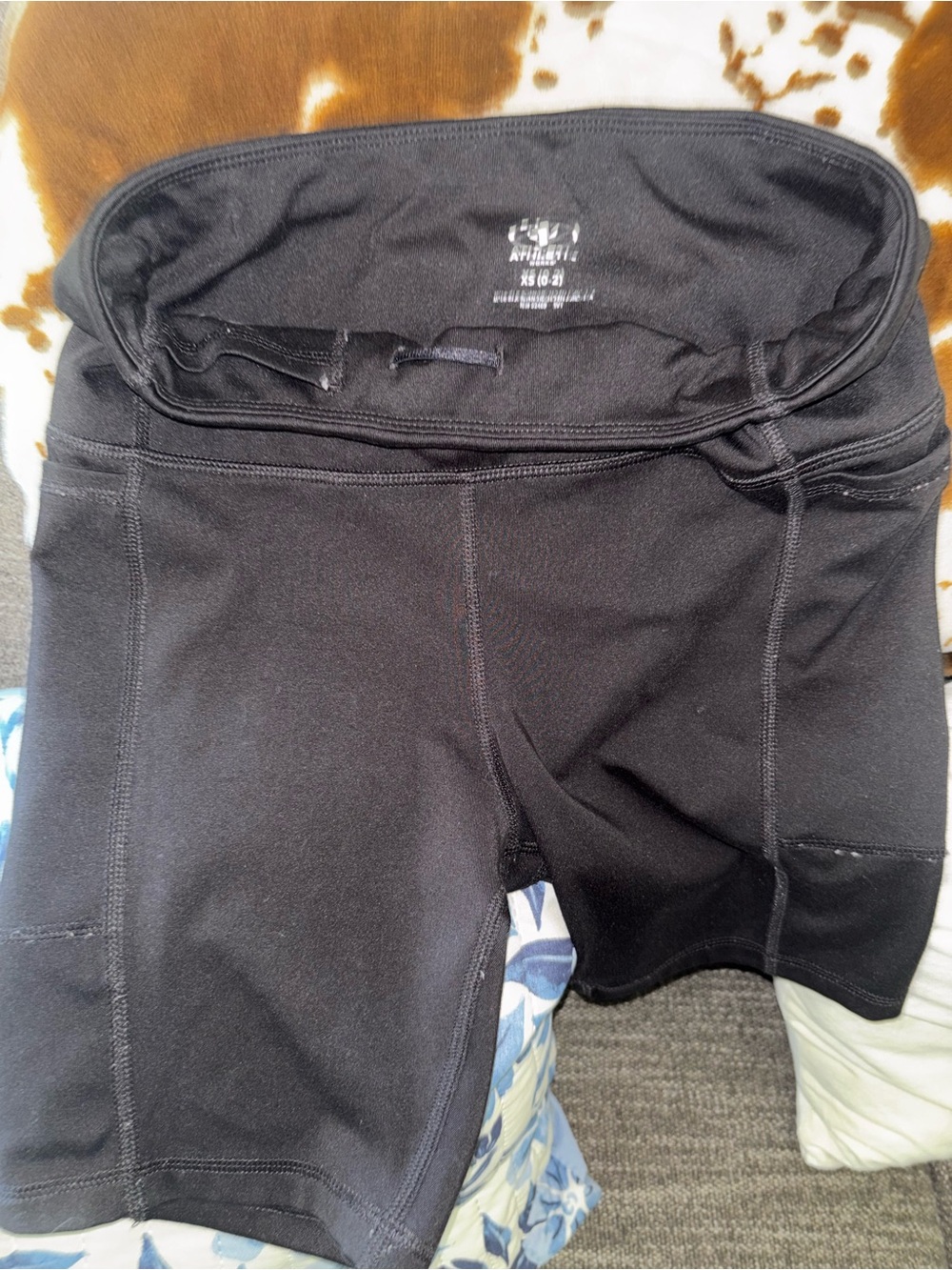 Black Athletic Bike Shorts